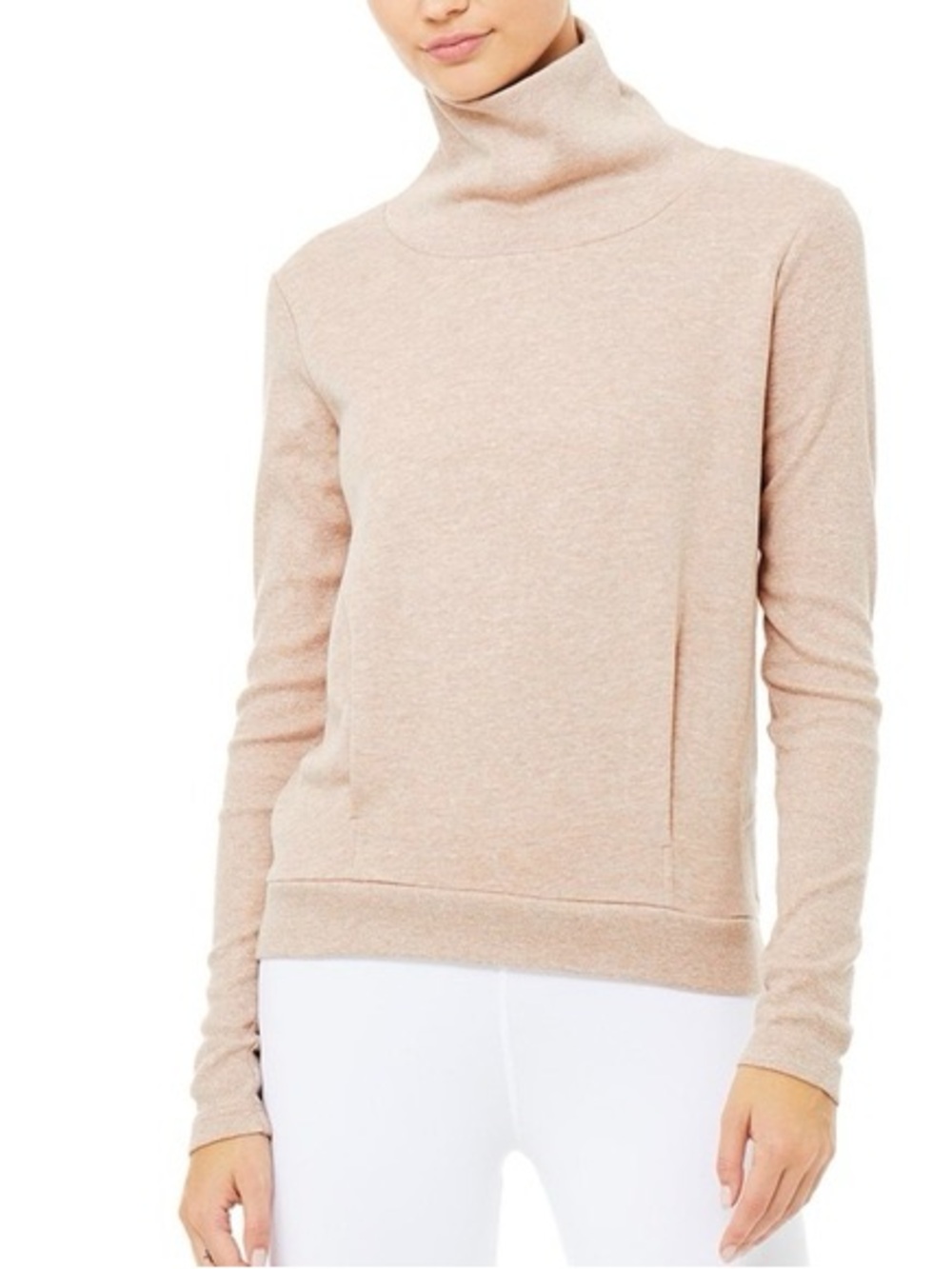 Alo Yoga Clarity Long Sleeve Clarity Heather - Tan Size Medium